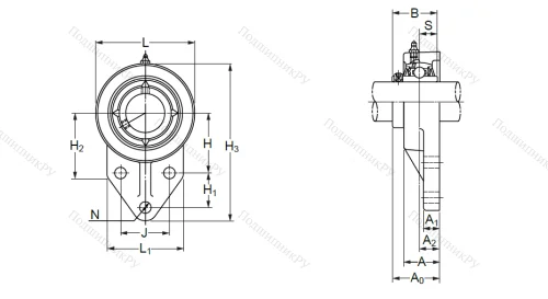 Подшипниковый узел UCFK 205 (UCFH 205) в Перми