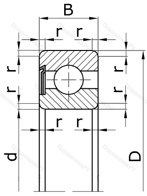 Шариковый однорядный подшипник 60307 (6307 Z) в Перми