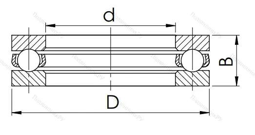 Упорный шариковый подшипник 8108 (51108) в Перми