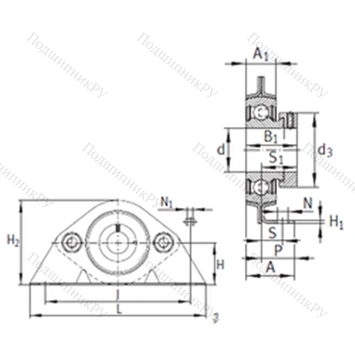 Подшипниковый узел шариковый радиальный PBS 40