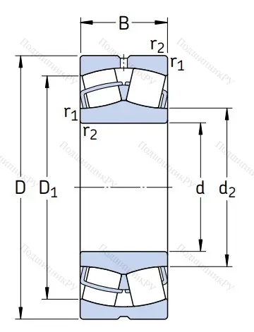 Сферический роликовый подшипник 3524 АМН (22224 MBW 33) в Перми Сферический роликовый подшипник 3524 АМН (22224 MBW 33) в Перми