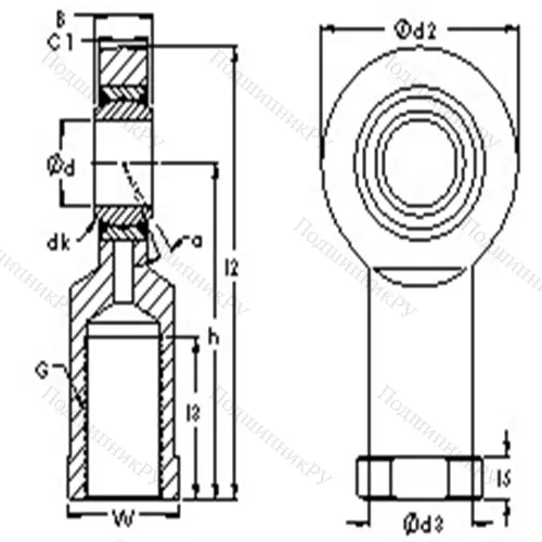 Подшипники скольжения наконечника тяги, дюймовая серия SIZP 7S от производителя  AST Подшипники скольжения наконечника тяги, дюймовая серия SIZP 7S от производителя  AST