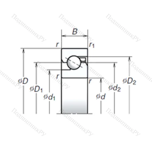 Подшипник шариковый упорно-радиальный 20TAC 47B