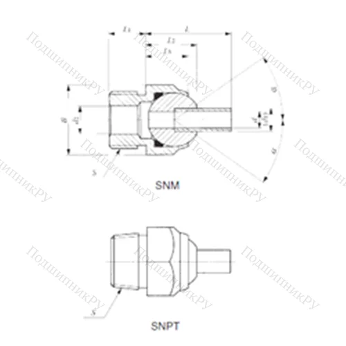 Подшипник скольжения сферический SNM 10-20 от производителя  IKO