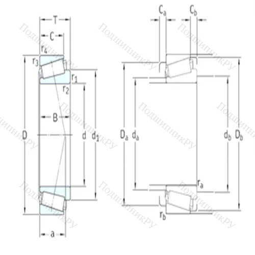 Подшипник роликовый радиально-упорный HM 262749/710 от производителя  SKF