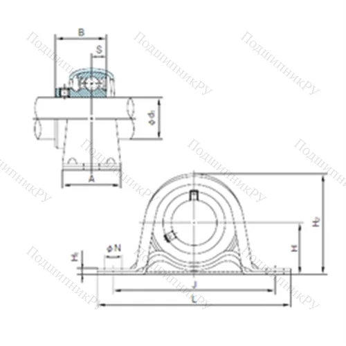 Подшипниковый узел шариковый радиальный BPP 5