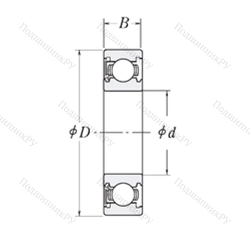 Подшипник шариковый радиальный MJ 1.1/4-RS