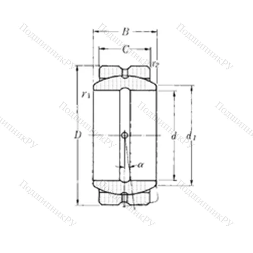 Подшипник скольжения сферический SA 2-32B