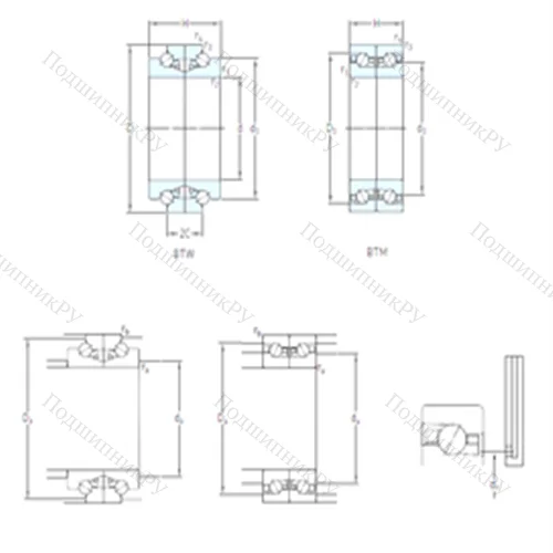 Подшипник шариковый радиально-упорный спаренный BTM 180 BM/HCP 4CDB от производителя  SKF