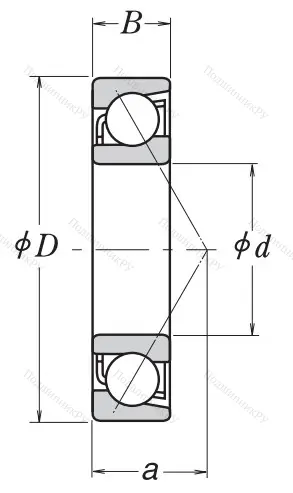 Однорядный шариковый подшипник 7314 BEAT 85