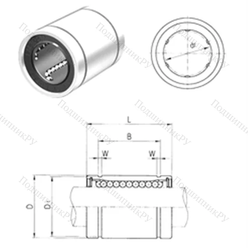 Подшипник шариковый линейный LM 13