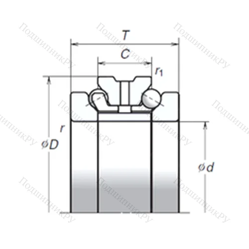 Подшипник шариковый упорно-радиальный 190TAC 20D+L