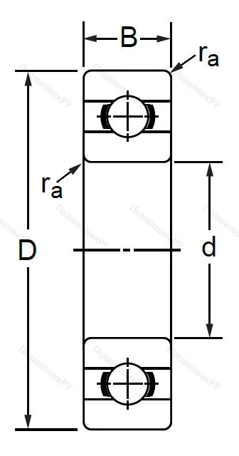 Дюймовый шариковый подшипник RLS 18 (LJ 2.1/2) в Перми