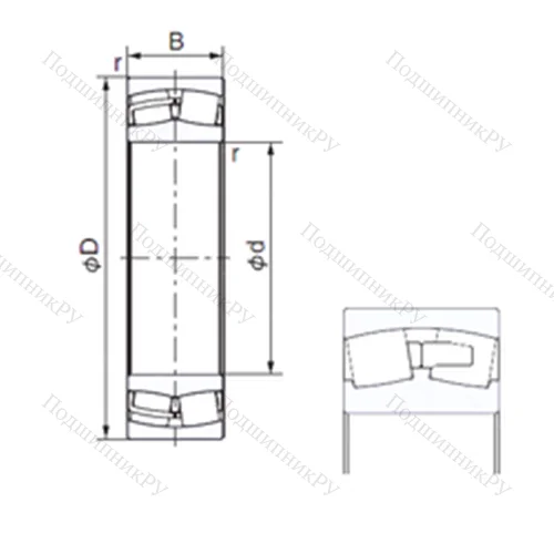 Подшипник роликовый радиальный 22328A 2X