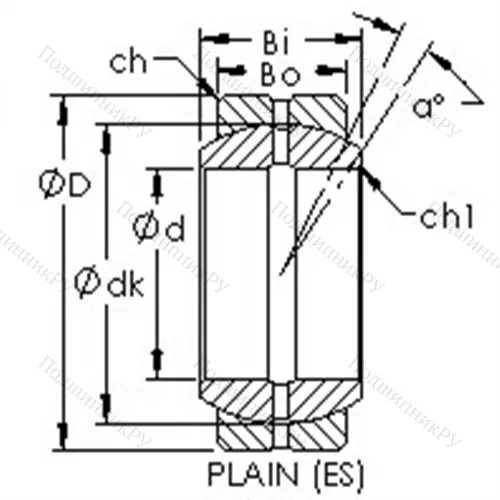 Подшипники скольжения, дюймовая серия GEGZ 69ES от производителя  AST Подшипники скольжения, дюймовая серия GEGZ 69ES от производителя  AST