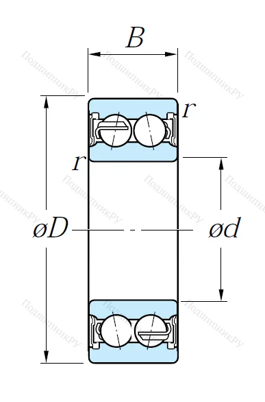 Двухрядный шариковый подшипник