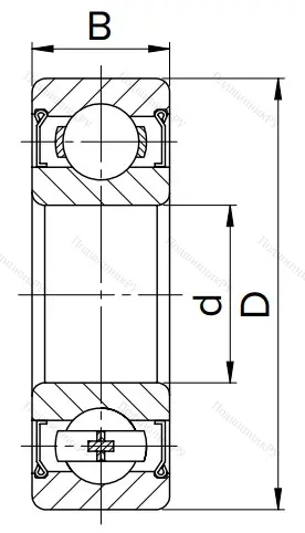 Шариковый однорядный подшипник 80101 (6001 ZZ) в Перми