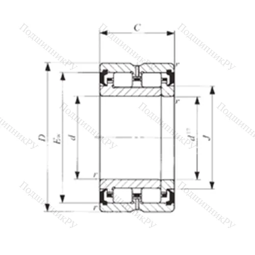Подшипник роликовый радиальный NAU 4928UU