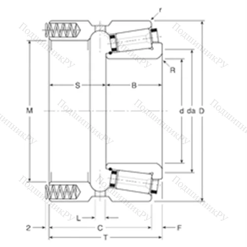 Подшипник роликовый радиально-упорный 101038X/101076XP от производителя  Gamet