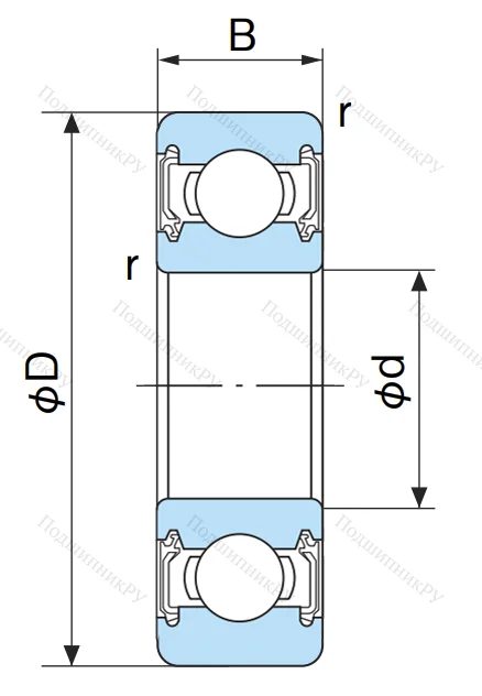 Однорядный шариковый подшипник