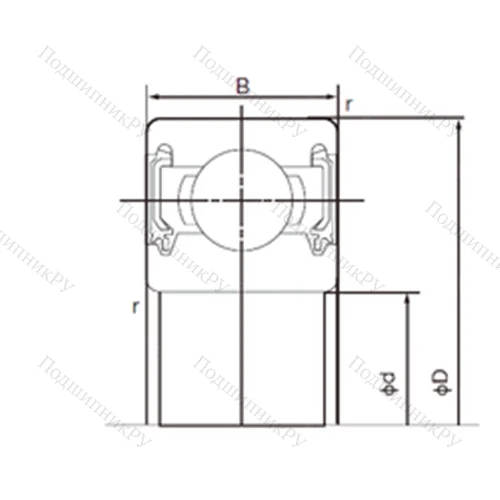 Подшипник шариковый радиальный 6203-2NKE