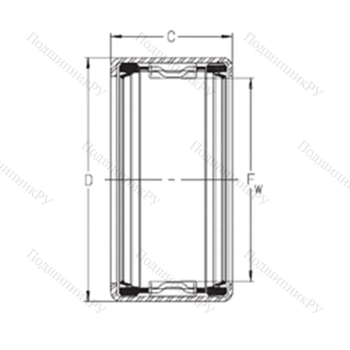 Подшипник игольчатый радиальный SCE 49PP