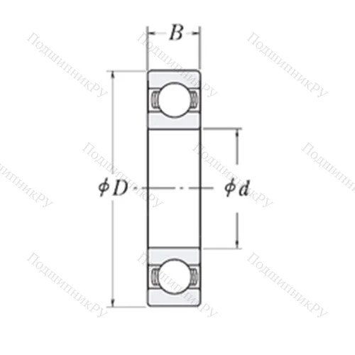 Подшипник шариковый радиальный MJ 5/8