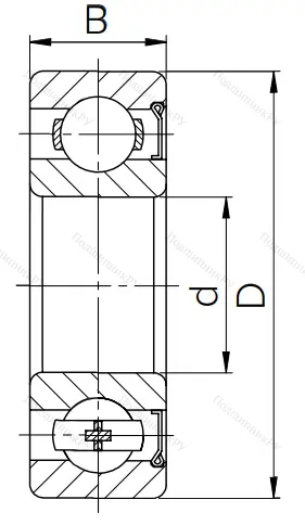 Шариковый однорядный подшипник 60312 (6312 Z) в Перми