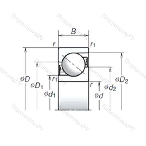 Подшипник шариковый упорно-радиальный 40TAC 03AT 85