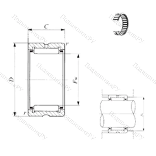 Подшипник игольчатый радиальный TAF 293820