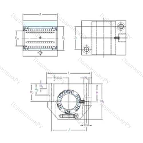 Подшипник шариковый линейный LUNE 30-2LS от производителя  SKF