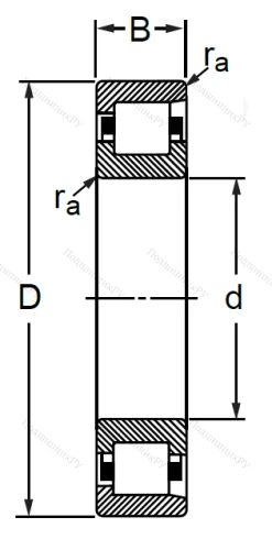 Цилиндрический роликовый подшипник 12308 (NF 308) в Перми