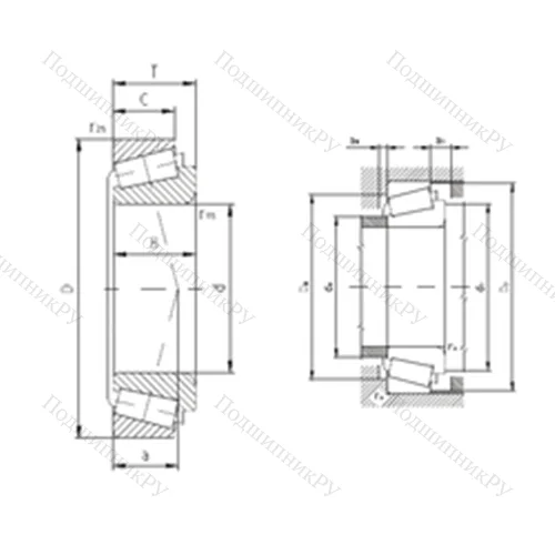 Подшипник роликовый радиально-упорный 33122A