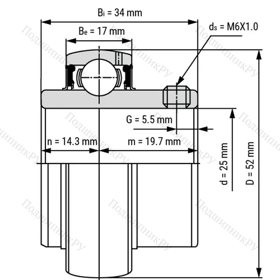 Радиальный шариковый подшипник