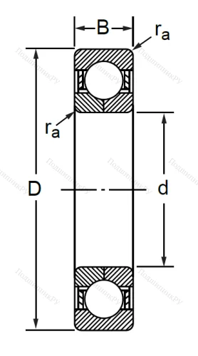 Радиально-упорный шариковый подшипник QJ 214 M (176214 Л ГОСТ) в Перми