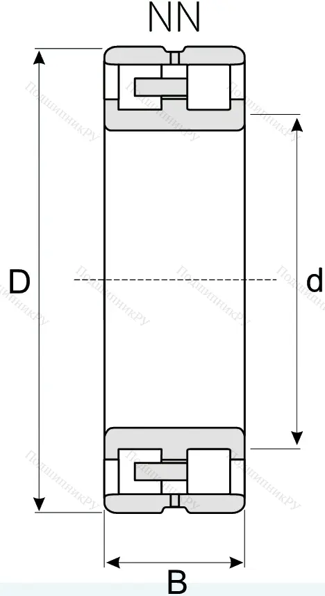 Роликовый цилиндрический подшипник NN 3020 KTN 9/SP