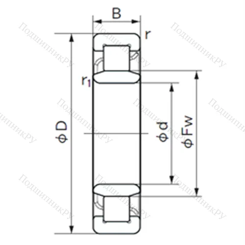 Подшипник роликовый радиальный NU 330 E