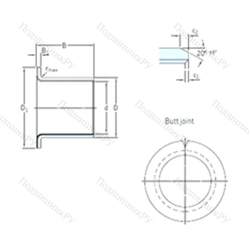 Подшипник скольжения PCMF 121409 E
