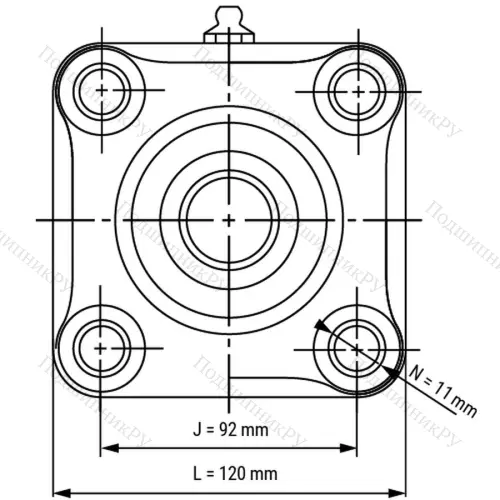 Подшипниковый узел WP-SSBF 207 - Вал: 35 мм от производителя  LPZ