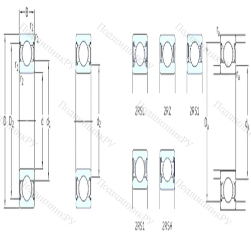 Подшипник шариковый радиальный E 2.609-2Z от производителя  SKF