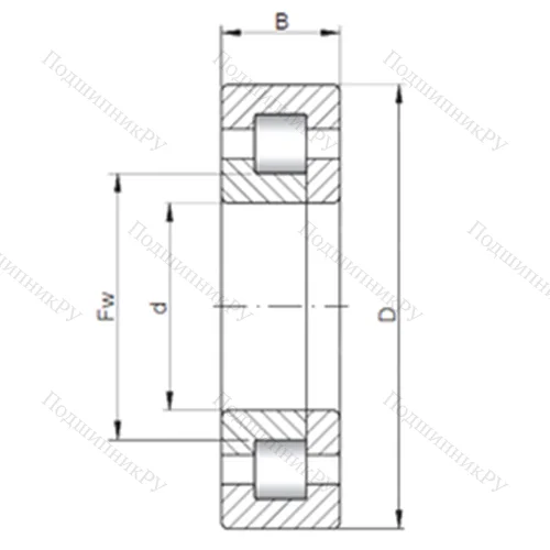 Подшипник роликовый радиальный NUP 221 E от производителя  CX
