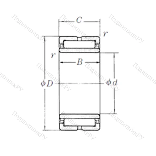 Подшипник игольчатый радиальный NA 6913