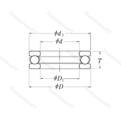 Подшипник шариковый упорный LT 3/8B от производителя  RHP
