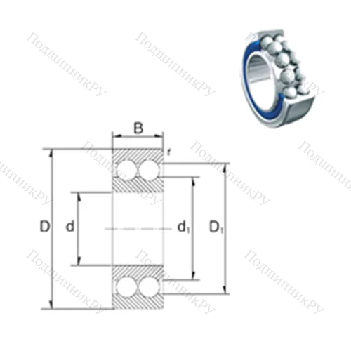 Подшипник шариковый радиально-упорный S 3205-2RS от производителя  ZEN