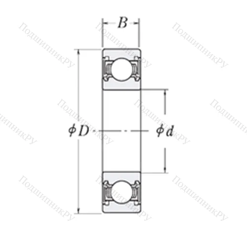 Подшипник шариковый радиальный LJ 1.3/4-2RS