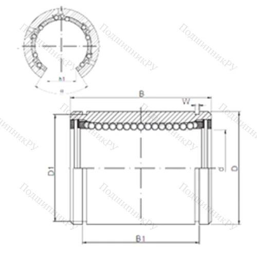Подшипник шариковый линейный KB 2045OP от производителя  CX