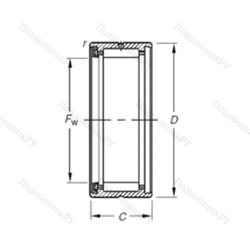Подшипник игольчатый радиальный RNA 4908RS