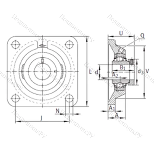 Подшипниковый узел шариковый радиальный RCJO 40
