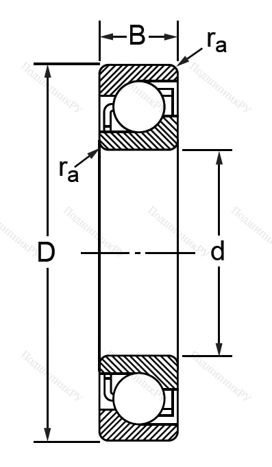 Радиально-упорный шариковый подшипник 7212 C P 5 (5-36212 Е ГОСТ) в Перми