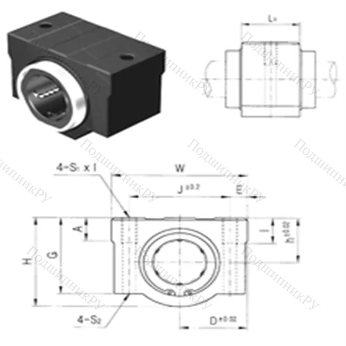Подшипник шариковый линейный SCE 25VUU